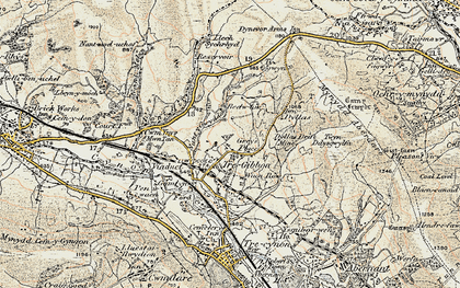 Old map of Tre-Gibbon in 1899-1900