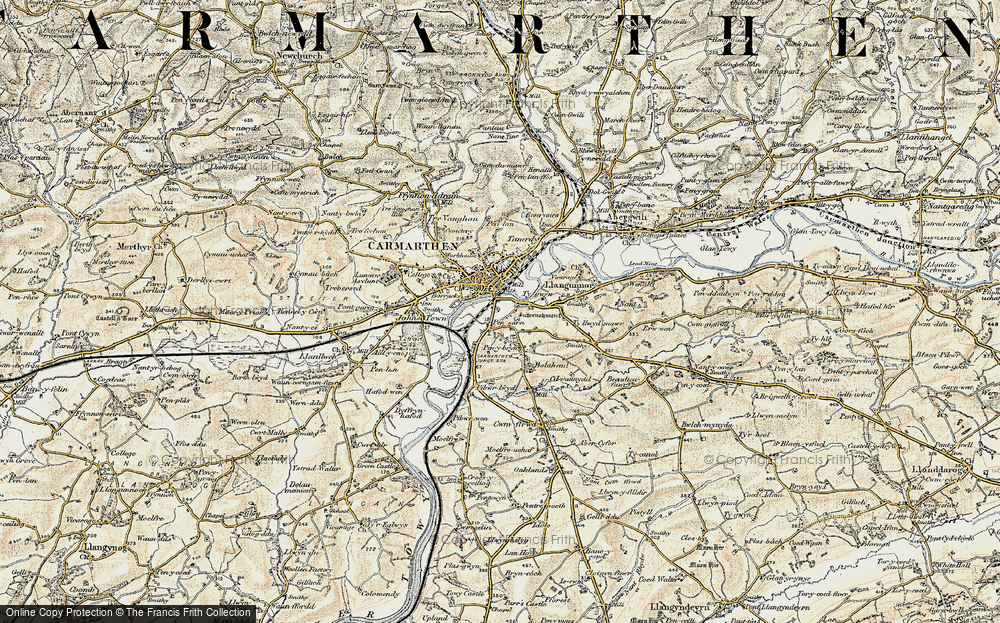 Old Map of Tre-gynwr, 1901 in 1901