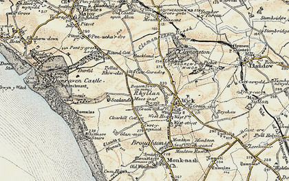 Old map of Tre-pit in 1899-1900