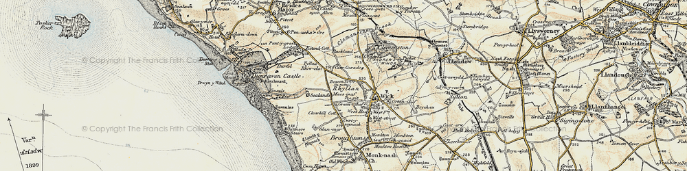 Old map of Tre-pit in 1899-1900