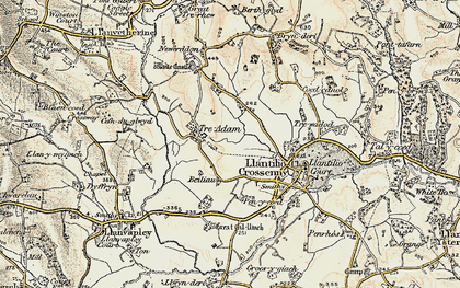 Old map of Treadam in 1899-1900