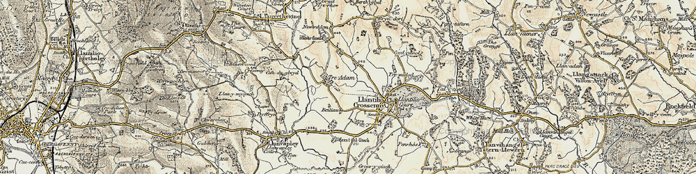 Old map of Treadam in 1899-1900