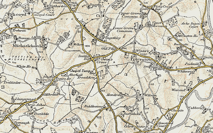 Old map of Treaddow in 1899-1900