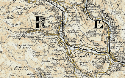 Old map of Trealaw in 1899-1900