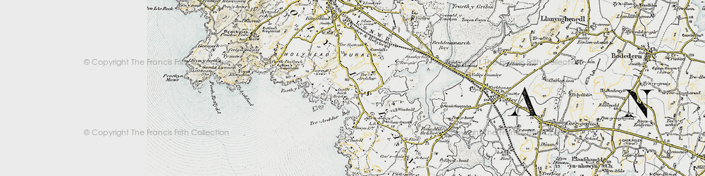 Old map of Trearddur in 1903-1910