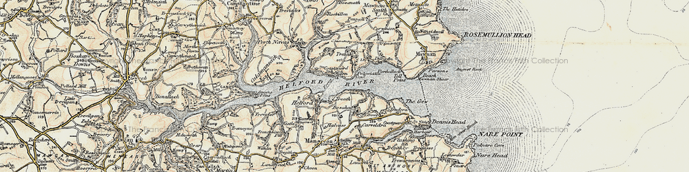 Old map of Bosahan in 1900