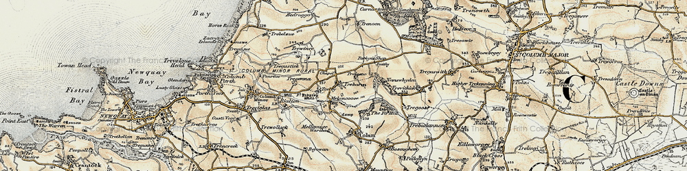 Old map of Nanswhyden in 1900
