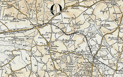 Old map of Trebilcock in 1900