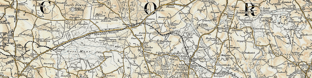 Old map of Trebilcock in 1900