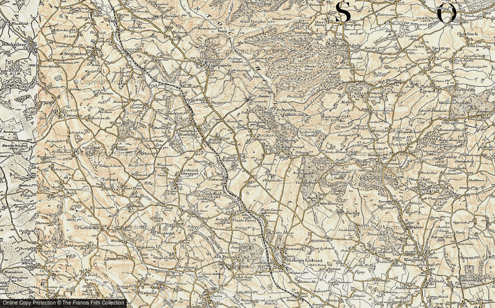 Old Map of Treble's Holford, 1898-1900 in 1898-1900