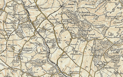 Old map of Treble's Holford in 1898-1900