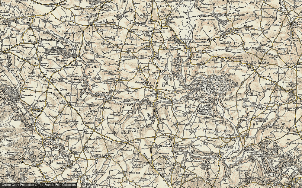 Old Map of Treburley, 1899-1900 in 1899-1900