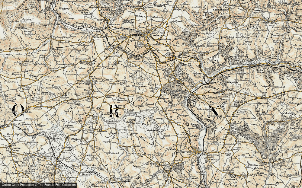 Old Map of Trebyan, 1900 in 1900
