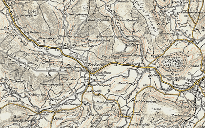 Old map of Abercrai in 1900-1901