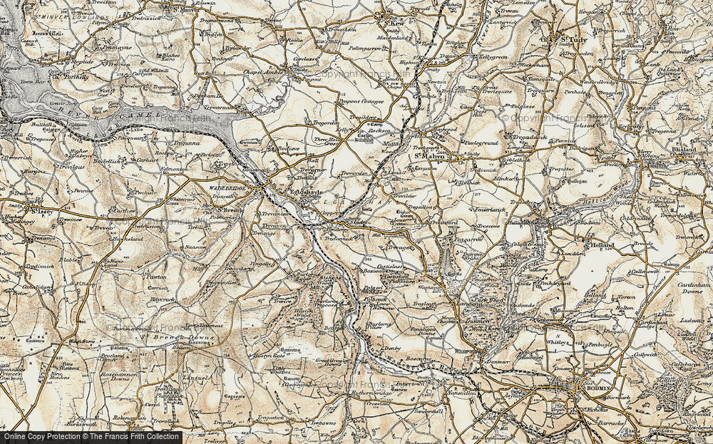 Old Map of Tredannick, 1900 in 1900