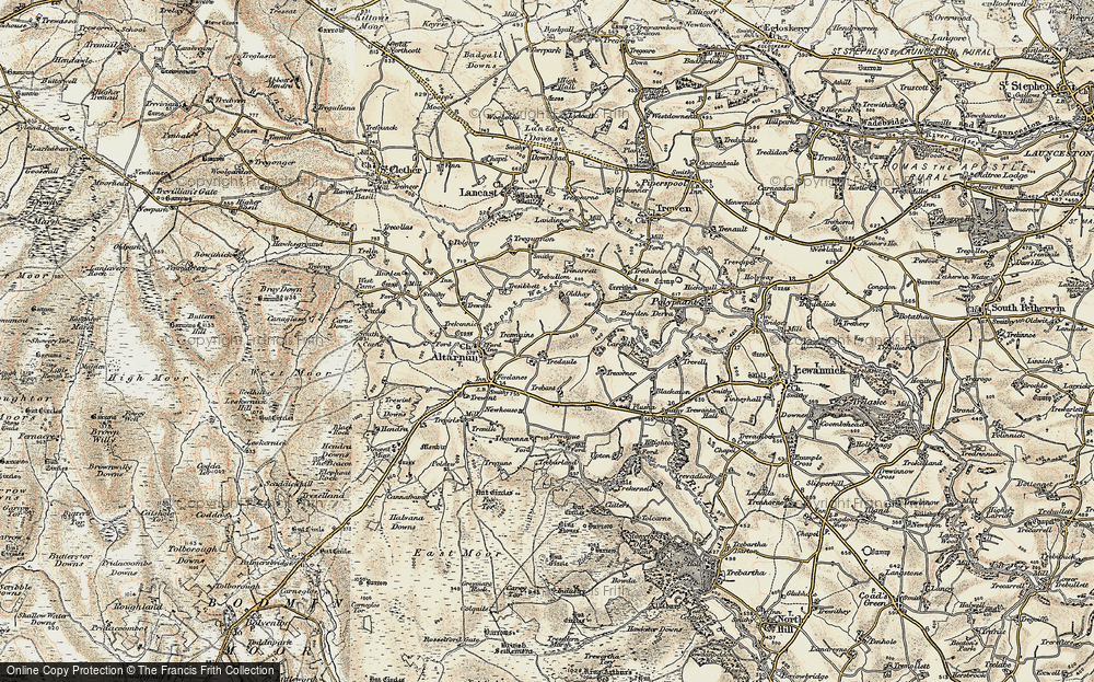 Old Map of Tredaule, 1900 in 1900