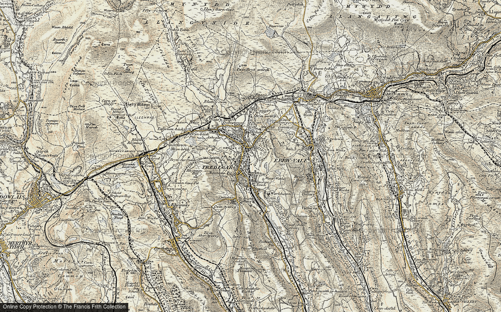 Old Map of Tredegar, 1899-1900 in 1899-1900