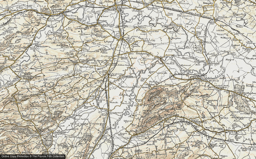 Old Map of Historic Map covering Bele Brook in 1902-1903