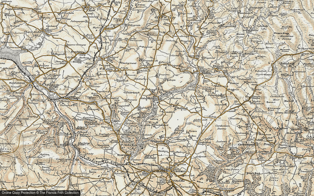 Old Map of Tredethy, 1900 in 1900