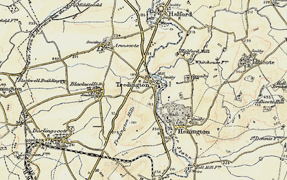 Old map of Tredington in 1899-1901