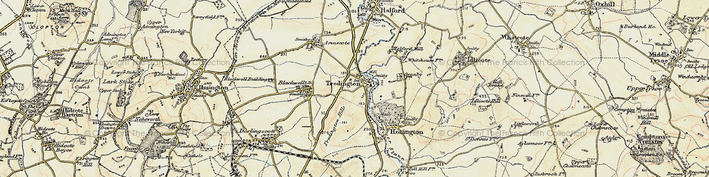 Old map of Tredington in 1899-1901