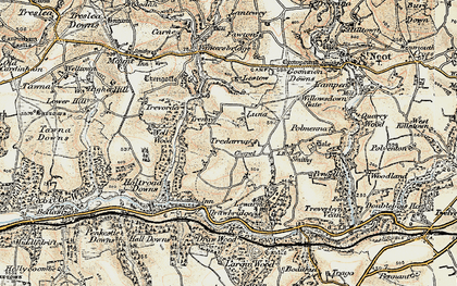 Old map of Ley in 1900