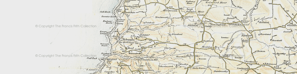Old map of Tredown in 1900