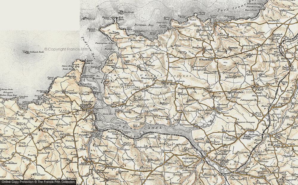 Old Map of Tredrizzick, 1900 in 1900