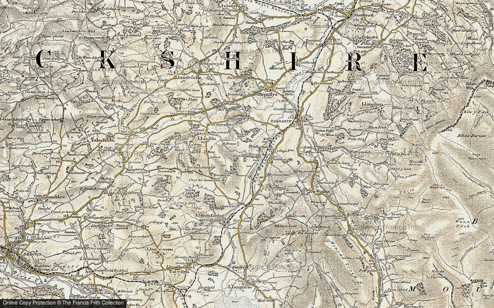 Old Map of Tredustan, 1900-1901 in 1900-1901