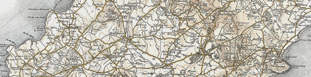 Old map of Trefaes in 1903