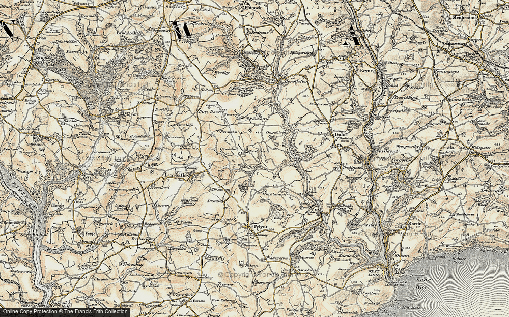 Old Map of Trefanny Hill, 1900 in 1900