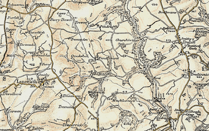 Old map of Trefanny Hill in 1900