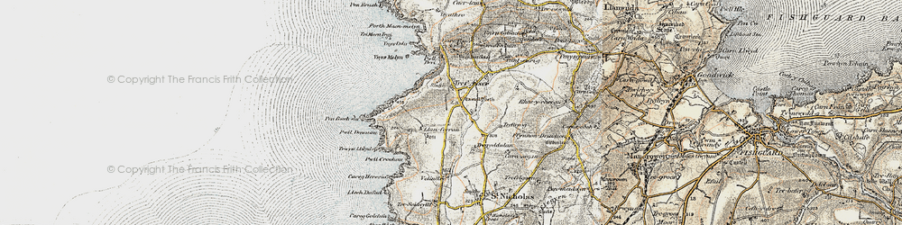 Old map of Ynys Melyn in 1901-1912