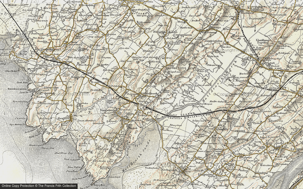 Old Map of Trefdraeth, 1903-1910 in 1903-1910
