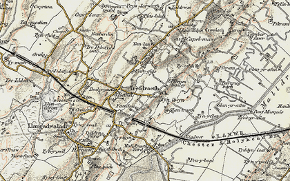 Old map of Trefdraeth in 1903-1910
