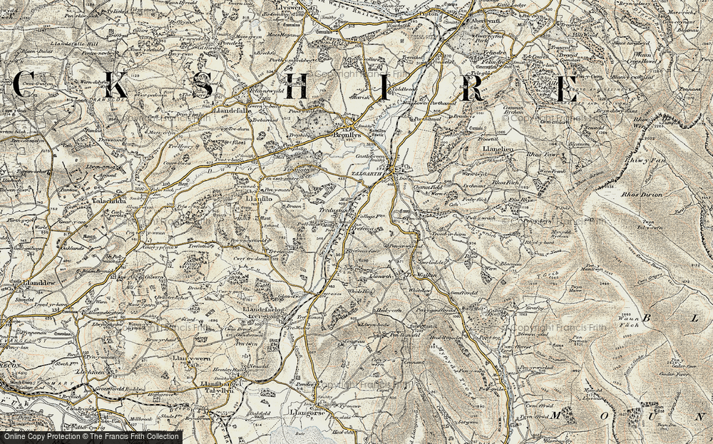 Old Map of Trefecca, 1900-1901 in 1900-1901