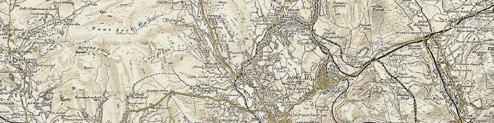 Old map of Trefechan in 1900