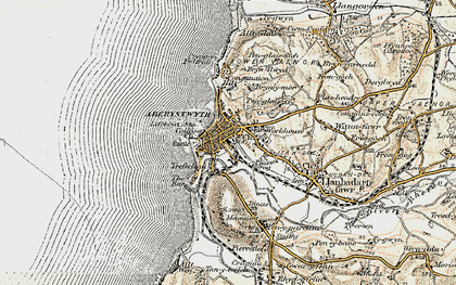 Old map of Trefechan in 1901-1903