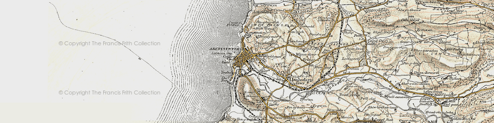 Old map of Trefechan in 1901-1903