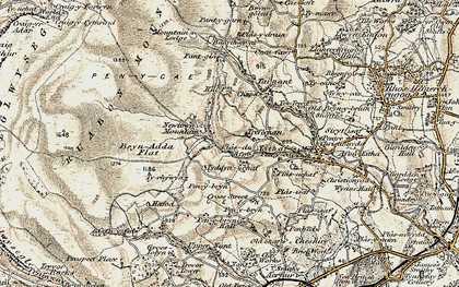 Old map of Bryn-Adda Flat in 1902-1903