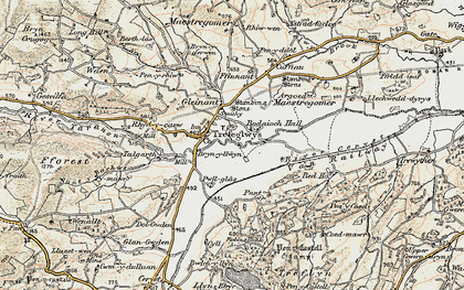 Old map of Trefeglwys in 1902-1903