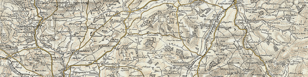 Old map of Trefeitha in 1900-1901