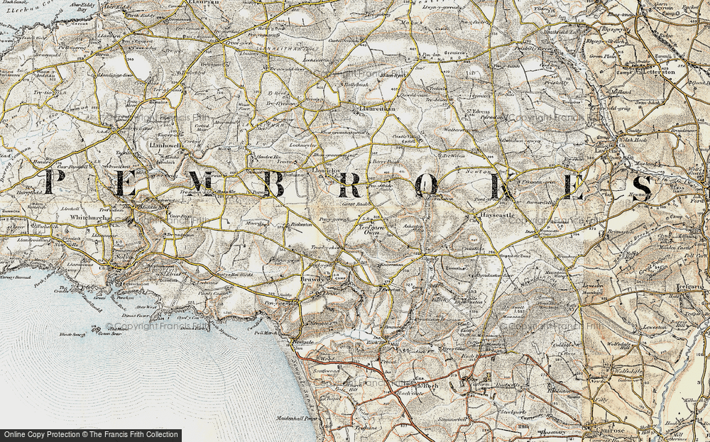 Old Map of Trefgarn Owen, 0-1912 in 0-1912