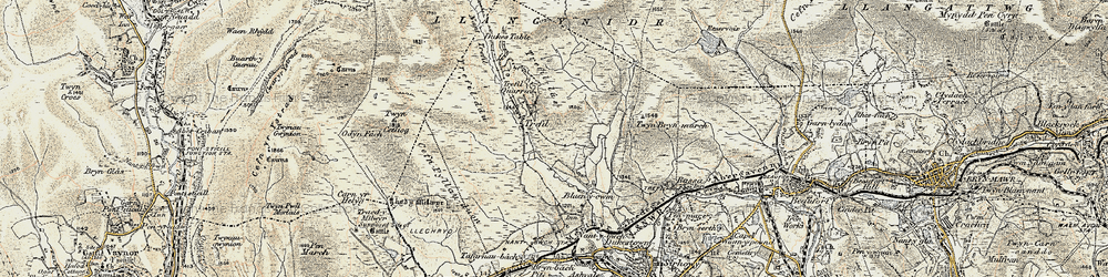 Old map of Trefil in 1899-1900