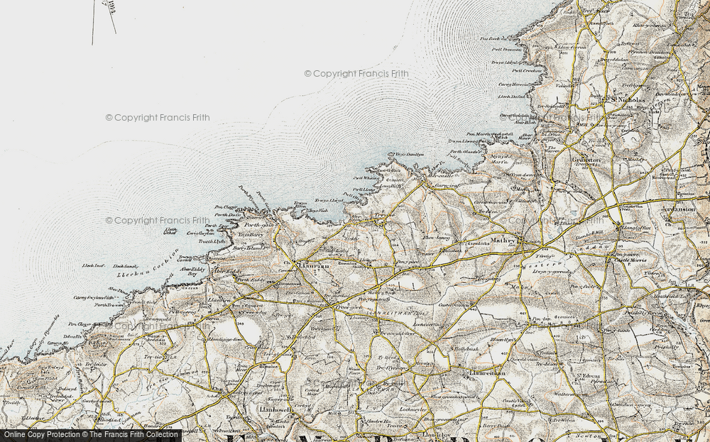Old Map of Trefin, 0-1912 in 0-1912