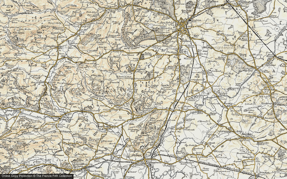 Old Map of Treflach, 1902-1903 in 1902-1903