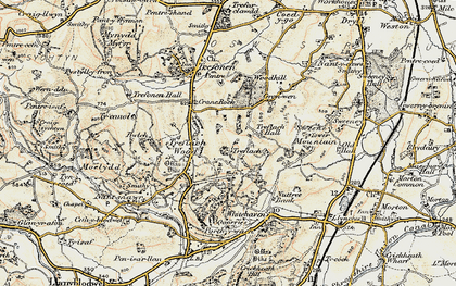 Old map of Treflach in 1902-1903