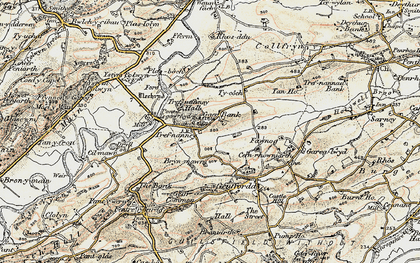 Old map of Y Gaer in 1902-1903