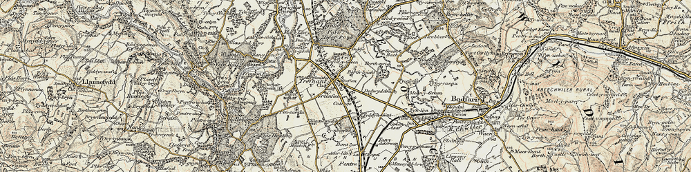 Old map of Berth Bach in 1902-1903