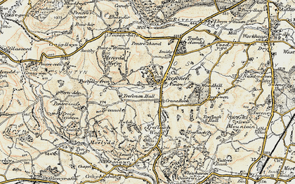 Old map of Trefonen in 1902-1903